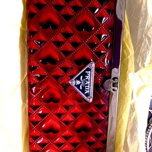 Red Prada wallet
